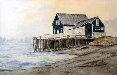 Through the Fog watercolor painting