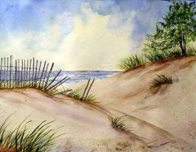Drift original watercolor painting