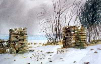 Open Gate original watercolor painting